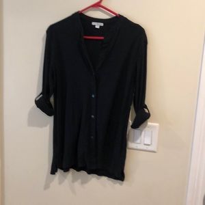 James Perse button front top